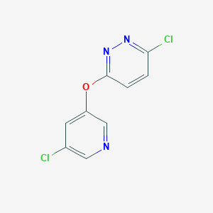 molecular formula C9H5Cl2N3O B068111 3-Chloro-6-[(5-Chloro-3-Pyridyl)Oxy]Pyridazine CAS No. 175135-61-2