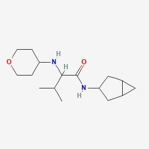 molecular formula C16H28N2O2 B6811154 N-(3-bicyclo[3.1.0]hexanyl)-3-methyl-2-(oxan-4-ylamino)butanamide 