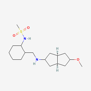 molecular formula C17H32N2O3S B6811165 N-[2-[[[(3aS,6aR)-5-methoxy-1,2,3,3a,4,5,6,6a-octahydropentalen-2-yl]amino]methyl]cyclohexyl]methanesulfonamide 