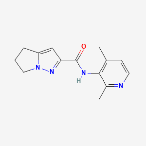 molecular formula C14H16N4O B6811468 N-(2,4-dimethylpyridin-3-yl)-5,6-dihydro-4H-pyrrolo[1,2-b]pyrazole-2-carboxamide 