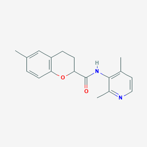 molecular formula C18H20N2O2 B6811478 N-(2,4-dimethylpyridin-3-yl)-6-methyl-3,4-dihydro-2H-chromene-2-carboxamide 