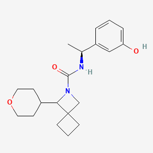 molecular formula C20H28N2O3 B6811703 N-[(1S)-1-(3-hydroxyphenyl)ethyl]-3-(oxan-4-yl)-2-azaspiro[3.3]heptane-2-carboxamide 