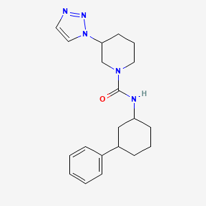molecular formula C20H27N5O B6811728 N-(3-phenylcyclohexyl)-3-(triazol-1-yl)piperidine-1-carboxamide 
