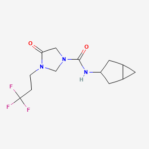 molecular formula C13H18F3N3O2 B6811732 N-(3-bicyclo[3.1.0]hexanyl)-4-oxo-3-(3,3,3-trifluoropropyl)imidazolidine-1-carboxamide 