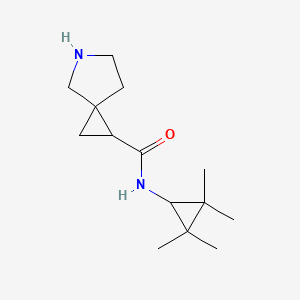 molecular formula C14H24N2O B6811837 N-(2,2,3,3-tetramethylcyclopropyl)-5-azaspiro[2.4]heptane-2-carboxamide 