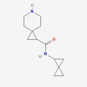 molecular formula C13H20N2O B6811929 N-spiro[2.2]pentan-2-yl-6-azaspiro[2.5]octane-2-carboxamide 