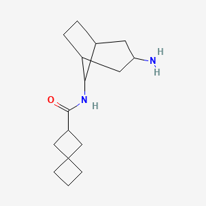 molecular formula C16H26N2O B6811947 N-(3-amino-8-bicyclo[3.2.1]octanyl)spiro[3.3]heptane-2-carboxamide 