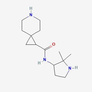 molecular formula C14H25N3O B6812051 N-(2,2-dimethylpyrrolidin-3-yl)-6-azaspiro[2.5]octane-2-carboxamide 