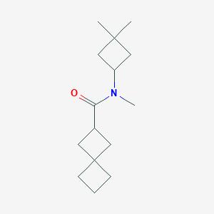 molecular formula C15H25NO B6812077 N-(3,3-dimethylcyclobutyl)-N-methylspiro[3.3]heptane-2-carboxamide 