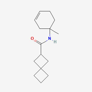 molecular formula C15H23NO B6812086 N-(1-methylcyclohex-3-en-1-yl)spiro[3.3]heptane-2-carboxamide 
