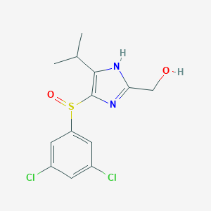 molecular formula C13H14Cl2N2O2S B068121 1H-Imidazole-2-methanol, 4-((3,5-dichlorophenyl)sulfinyl)-5-(1-methylethyl)- CAS No. 178980-06-8