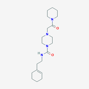 molecular formula C20H34N4O2 B6812306 N-[2-(cyclohexen-1-yl)ethyl]-4-(2-oxo-2-piperidin-1-ylethyl)piperazine-1-carboxamide 