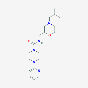 molecular formula C19H31N5O2 B6812317 N-[[4-(2-methylpropyl)morpholin-2-yl]methyl]-4-pyridin-2-ylpiperazine-1-carboxamide 