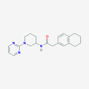 molecular formula C21H26N4O B6812358 N-(1-pyrimidin-2-ylpiperidin-3-yl)-2-(5,6,7,8-tetrahydronaphthalen-2-yl)acetamide 