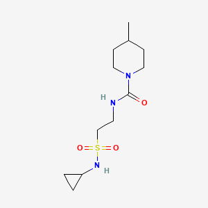molecular formula C12H23N3O3S B6812370 N-[2-(cyclopropylsulfamoyl)ethyl]-4-methylpiperidine-1-carboxamide 