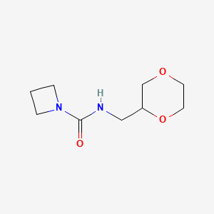 molecular formula C9H16N2O3 B6812488 N-(1,4-dioxan-2-ylmethyl)azetidine-1-carboxamide 
