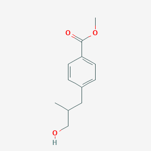 molecular formula C12H16O3 B068127 Methyl 4-(3-hydroxy-2-methylpropyl)benzoate CAS No. 170955-21-2