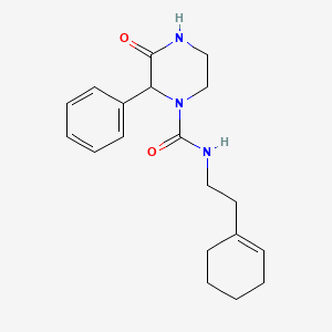 molecular formula C19H25N3O2 B6812874 N-[2-(cyclohexen-1-yl)ethyl]-3-oxo-2-phenylpiperazine-1-carboxamide 
