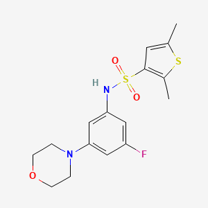 molecular formula C16H19FN2O3S2 B6812981 N-(3-fluoro-5-morpholin-4-ylphenyl)-2,5-dimethylthiophene-3-sulfonamide 