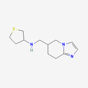 molecular formula C12H19N3S B6813201 N-(5,6,7,8-tetrahydroimidazo[1,2-a]pyridin-6-ylmethyl)thiolan-3-amine 