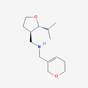 molecular formula C14H25NO2 B6813311 N-(3,6-dihydro-2H-pyran-5-ylmethyl)-1-[(2R,3R)-2-propan-2-yloxolan-3-yl]methanamine 