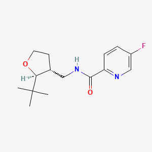 molecular formula C15H21FN2O2 B6813350 N-[[(2S,3R)-2-tert-butyloxolan-3-yl]methyl]-5-fluoropyridine-2-carboxamide 