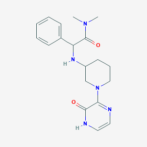 molecular formula C19H25N5O2 B6813563 N,N-dimethyl-2-[[1-(2-oxo-1H-pyrazin-3-yl)piperidin-3-yl]amino]-2-phenylacetamide 