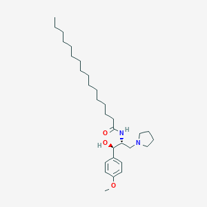 molecular formula C30H52N2O3 B068143 Hexadecanamide, N-[(1R,2R)-2-hydroxy-2-(4-methoxyphenyl)-1-(1-pyrrolidinylmethyl)ethyl]- CAS No. 163042-37-3
