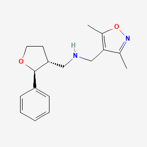 molecular formula C17H22N2O2 B6814867 N-[(3,5-dimethyl-1,2-oxazol-4-yl)methyl]-1-[(2S,3R)-2-phenyloxolan-3-yl]methanamine 