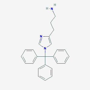 molecular formula C25H25N3 B068161 3-(1-三苯甲基-1H-咪唑-4-基)丙-1-胺 CAS No. 195053-89-5