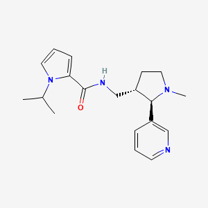 molecular formula C19H26N4O B6816656 N-[[(2R,3S)-1-methyl-2-pyridin-3-ylpyrrolidin-3-yl]methyl]-1-propan-2-ylpyrrole-2-carboxamide 