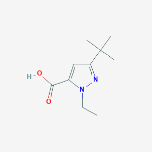 molecular formula C10H16N2O2 B068171 3-(Tert-butyl)-1-ethyl-1H-pyrazole-5-carboxylic acid CAS No. 195447-83-7