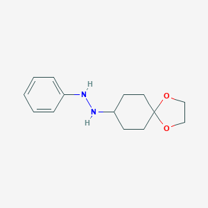 molecular formula C14H20N2O2 B068172 N-((4-Ethylenedioxy)cyclohexyl)-N'-phenylhydrazine CAS No. 177721-74-3