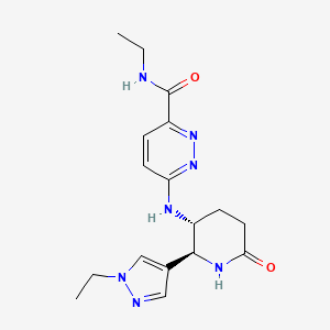 molecular formula C17H23N7O2 B6817382 N-ethyl-6-[[(2S,3R)-2-(1-ethylpyrazol-4-yl)-6-oxopiperidin-3-yl]amino]pyridazine-3-carboxamide 