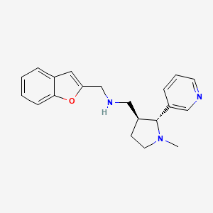 molecular formula C20H23N3O B6817575 N-(1-benzofuran-2-ylmethyl)-1-[(2R,3S)-1-methyl-2-pyridin-3-ylpyrrolidin-3-yl]methanamine 
