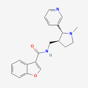 molecular formula C20H21N3O2 B6817721 N-[[(2R,3S)-1-methyl-2-pyridin-3-ylpyrrolidin-3-yl]methyl]-1-benzofuran-3-carboxamide 