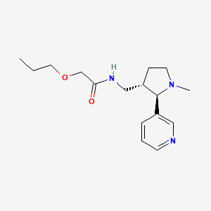 molecular formula C16H25N3O2 B6817732 N-[[(2R,3S)-1-methyl-2-pyridin-3-ylpyrrolidin-3-yl]methyl]-2-propoxyacetamide 