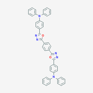molecular formula C46H32N6O2 B068195 N,N-diphenyl-4-[5-[4-[5-[4-(N-phenylanilino)phenyl]-1,3,4-oxadiazol-2-yl]phenyl]-1,3,4-oxadiazol-2-yl]aniline CAS No. 184101-38-0