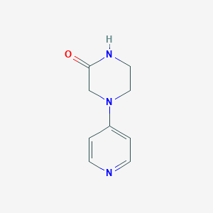 molecular formula C9H11N3O B068197 4-(Pyridin-4-YL)piperazin-2-one CAS No. 166953-18-0