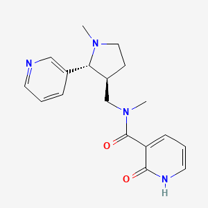 molecular formula C18H22N4O2 B6819752 N-methyl-N-[[(2R,3S)-1-methyl-2-pyridin-3-ylpyrrolidin-3-yl]methyl]-2-oxo-1H-pyridine-3-carboxamide 