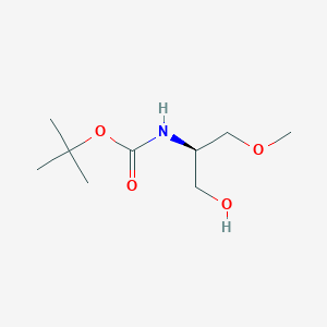 molecular formula C9H19NO4 B068203 N-Boc-(R)-2-Amino-3-methoxy-1-propanol CAS No. 183793-49-9