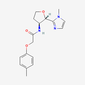 molecular formula C17H21N3O3 B6820731 N-[(2S,3S)-2-(1-methylimidazol-2-yl)oxolan-3-yl]-2-(4-methylphenoxy)acetamide 