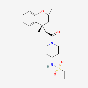 molecular formula C21H30N2O4S B6821231 N-[1-[(1'S,4R)-2,2-dimethylspiro[3H-chromene-4,2'-cyclopropane]-1'-carbonyl]piperidin-4-yl]ethanesulfonamide 