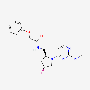 molecular formula C19H24FN5O2 B6821680 N-[[(2S,4S)-1-[2-(dimethylamino)pyrimidin-4-yl]-4-fluoropyrrolidin-2-yl]methyl]-2-phenoxyacetamide 