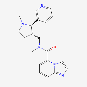 molecular formula C20H23N5O B6821731 N-methyl-N-[[(2R,3S)-1-methyl-2-pyridin-3-ylpyrrolidin-3-yl]methyl]imidazo[1,2-a]pyridine-5-carboxamide 