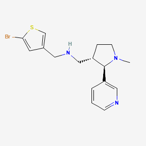 molecular formula C16H20BrN3S B6822189 N-[(5-bromothiophen-3-yl)methyl]-1-[(2R,3S)-1-methyl-2-pyridin-3-ylpyrrolidin-3-yl]methanamine 