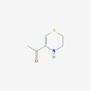 molecular formula C6H9NOS B068222 5-Acetyl-2,3-dihydro-1,4-thiazine CAS No. 164524-93-0