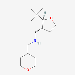 molecular formula C15H29NO2 B6822389 N-[[(2S,3R)-2-tert-butyloxolan-3-yl]methyl]-1-(oxan-4-yl)methanamine 