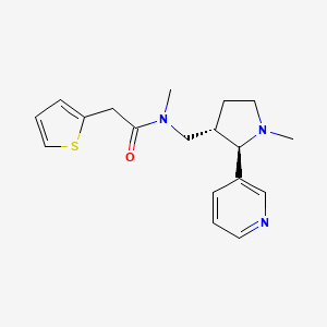molecular formula C18H23N3OS B6822502 N-methyl-N-[[(2R,3S)-1-methyl-2-pyridin-3-ylpyrrolidin-3-yl]methyl]-2-thiophen-2-ylacetamide 