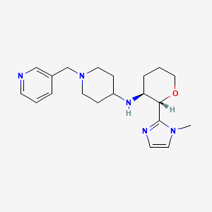molecular formula C20H29N5O B6822819 N-[(2S,3S)-2-(1-methylimidazol-2-yl)oxan-3-yl]-1-(pyridin-3-ylmethyl)piperidin-4-amine 